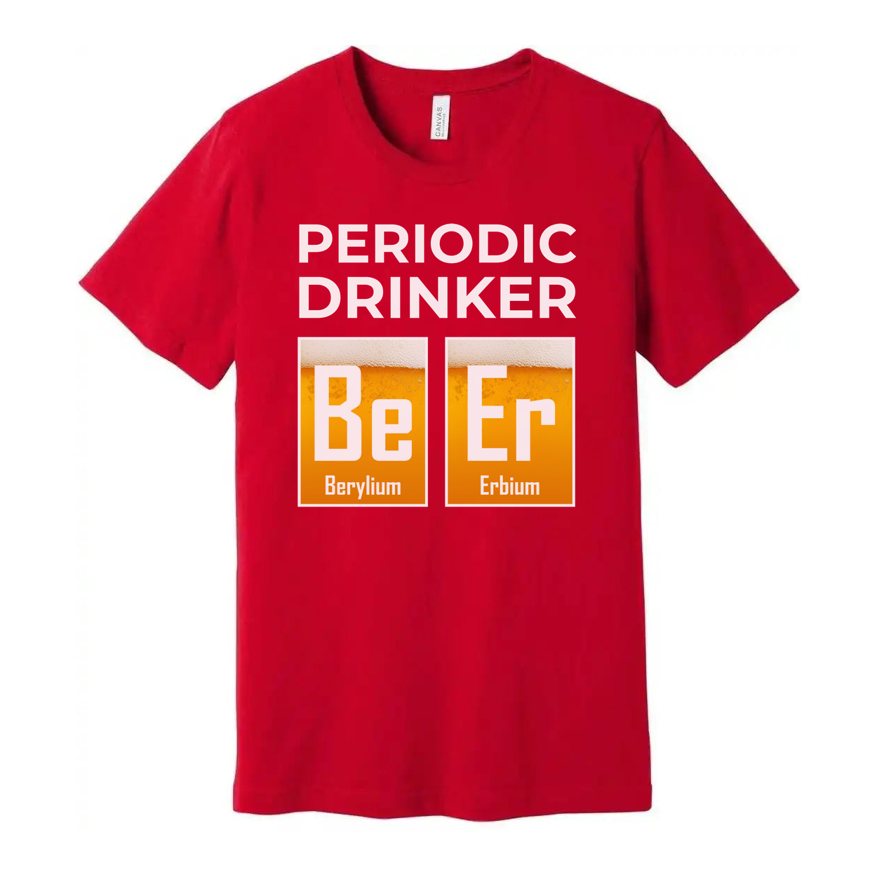 Periodic Drinker Unisex T Shirt With Element Tiles Be And Er Chemistry Humor Tee For Scientists