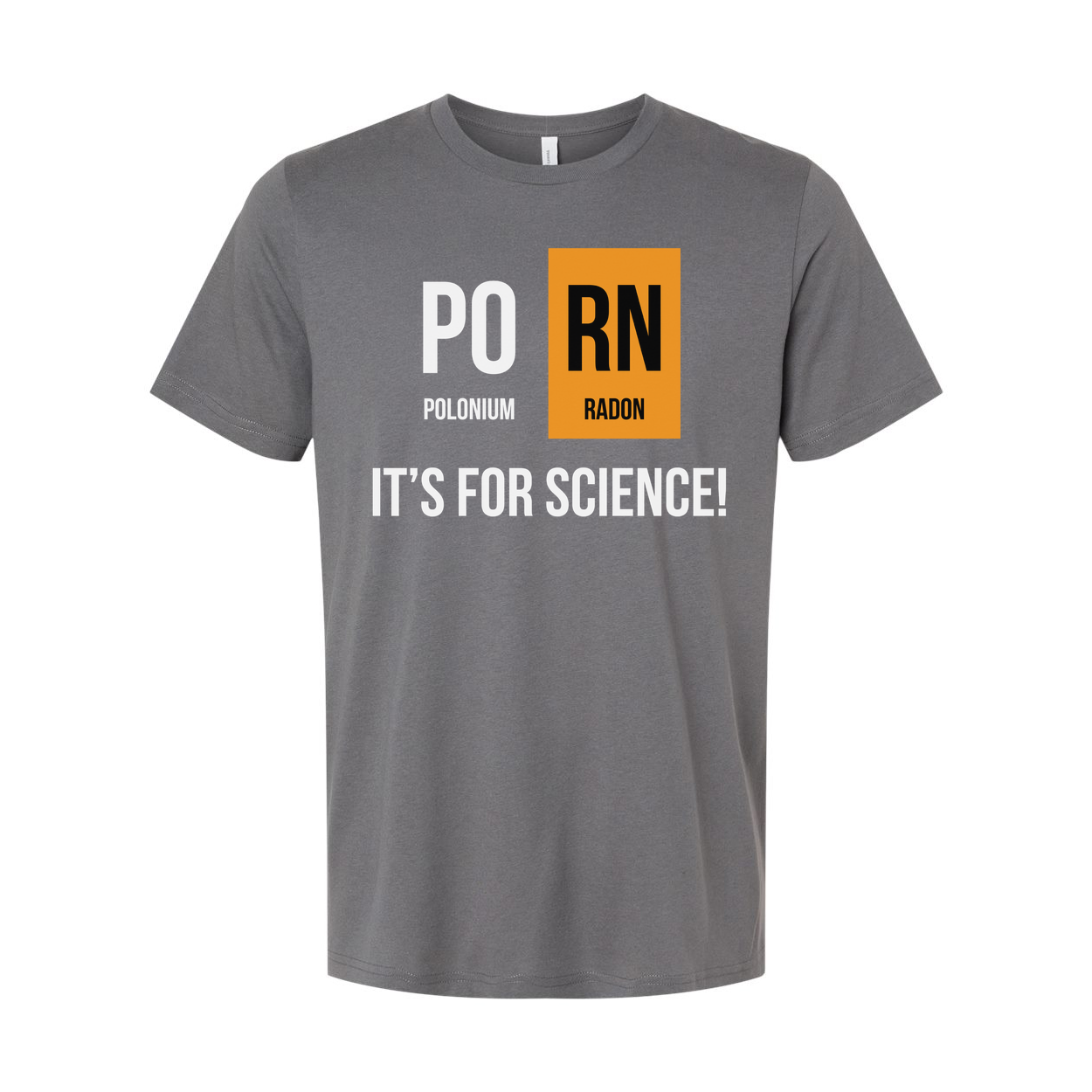 Unisex Science Themed T Shirt With Polonium Radon Element Design