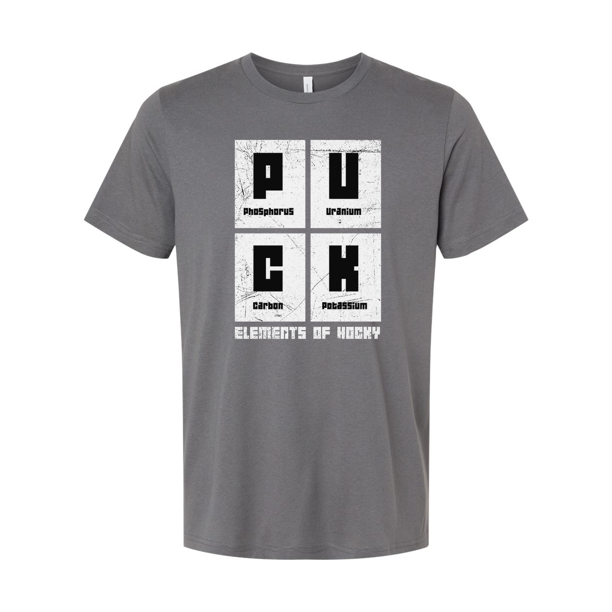 Unisex Science Themed Graphic Tee With Phosphorus Uranium Carbon Potassium Element Symbols