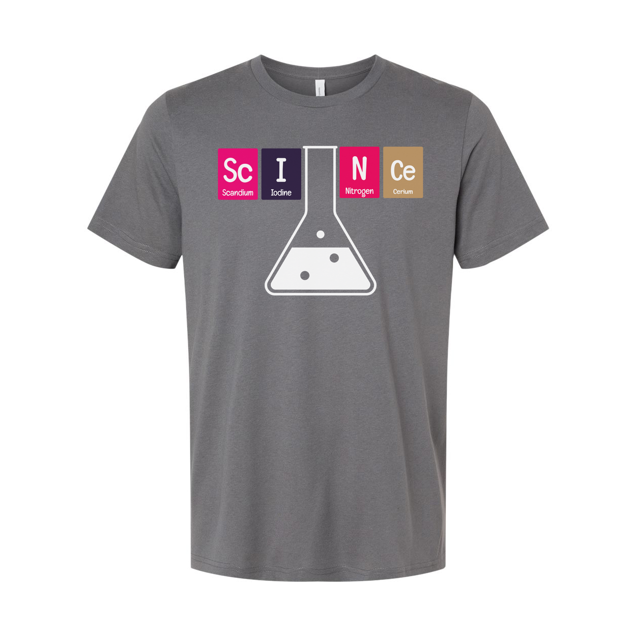Science Themed Unisex T Shirt With Periodic Table Elements Beaker Graphic For Science Lovers
