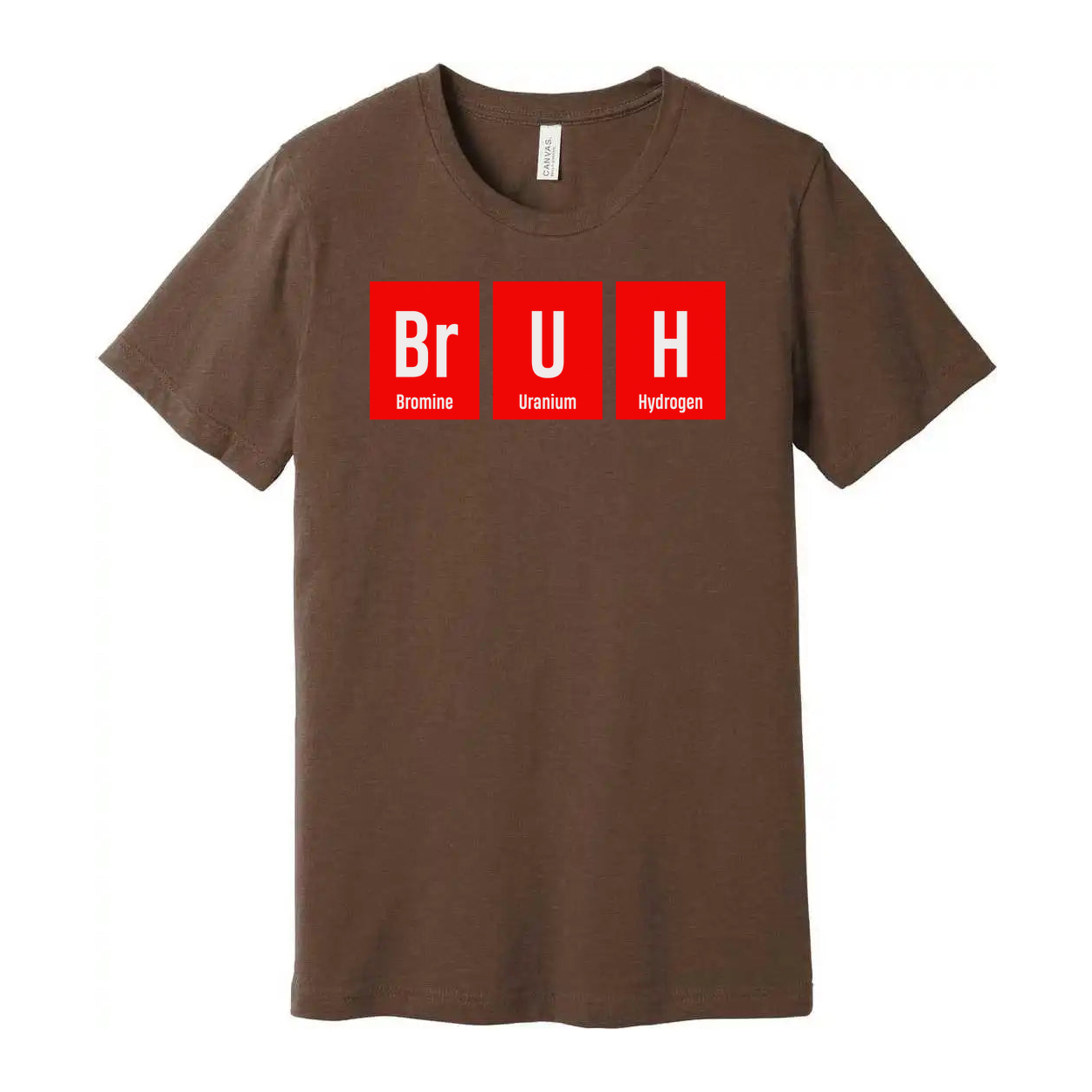 Bruh Elements Chemistry T Shirt Unisex Adults Science Themed Tee With Br U H Blocks