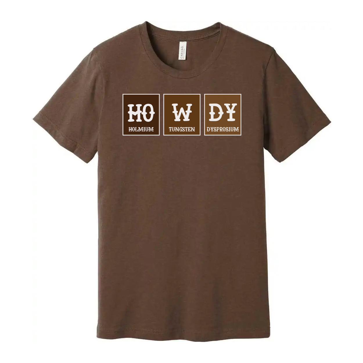 Howdy Elements T Shirt With Ho W Dy Periodic Table Blocks Chemistry Design For Science Lovers Unisex