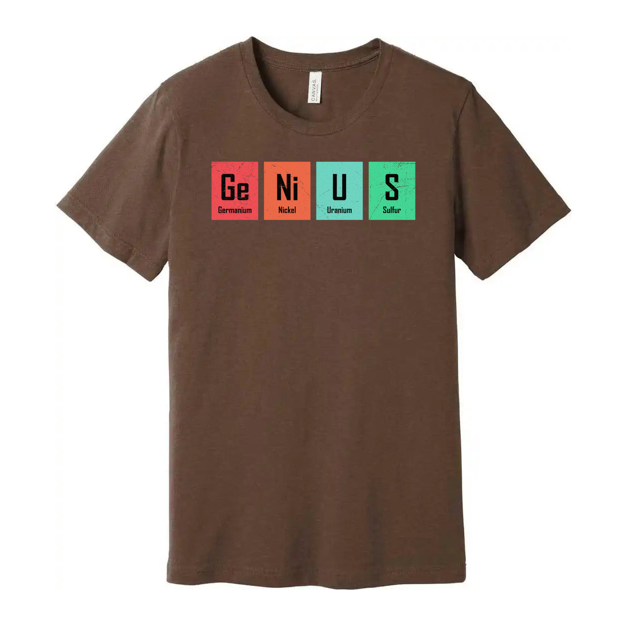 Ge Ni U S Elements Graphic T Shirt Science Themed Unisex Casual Short Sleeve Tee For Education
