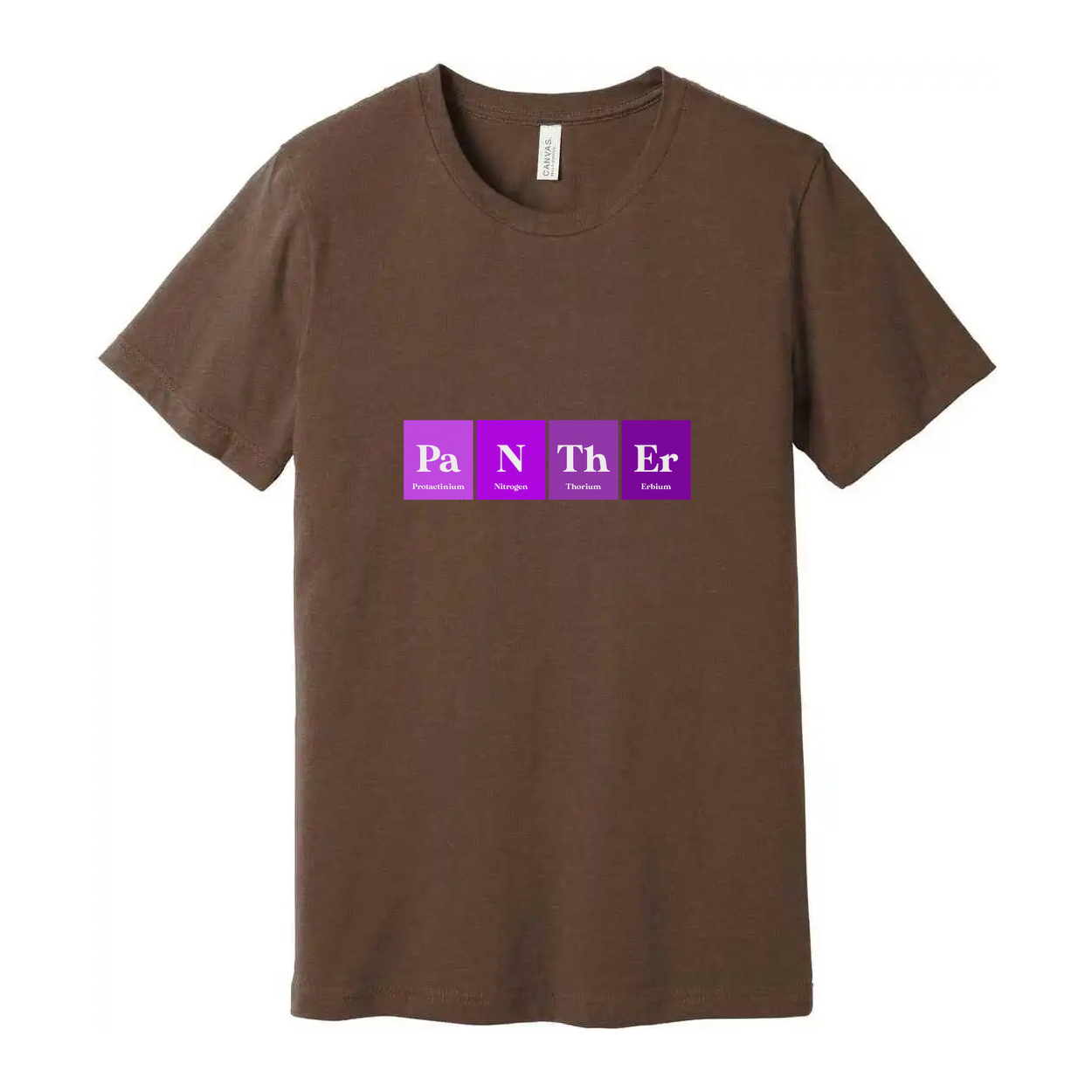 Panther Themed Periodic Table Style Graphic T Shirt For Science Lovers Unisex Tee