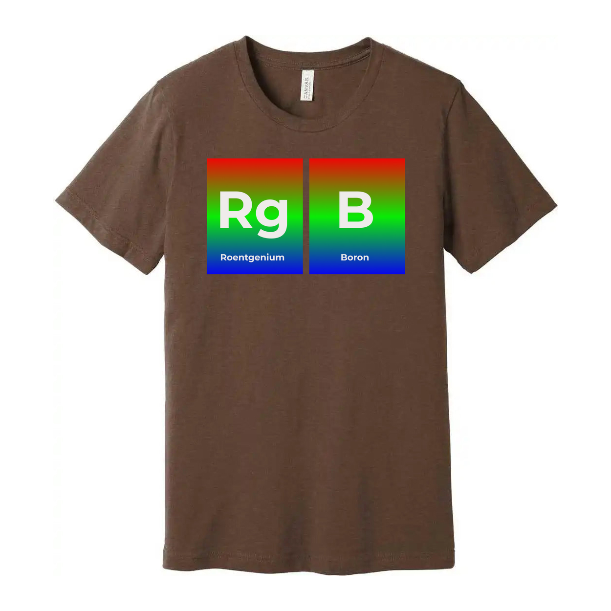 Unisex Science T Shirt With Roentgenium and Boron Element Blocks Design for Science Lovers