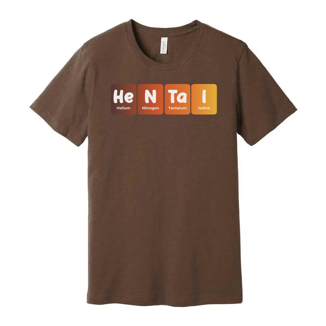 Science Themed Unisex T Shirt With Elements He N Ta I Letter Blocks Design Graphic Tee For Men And Women