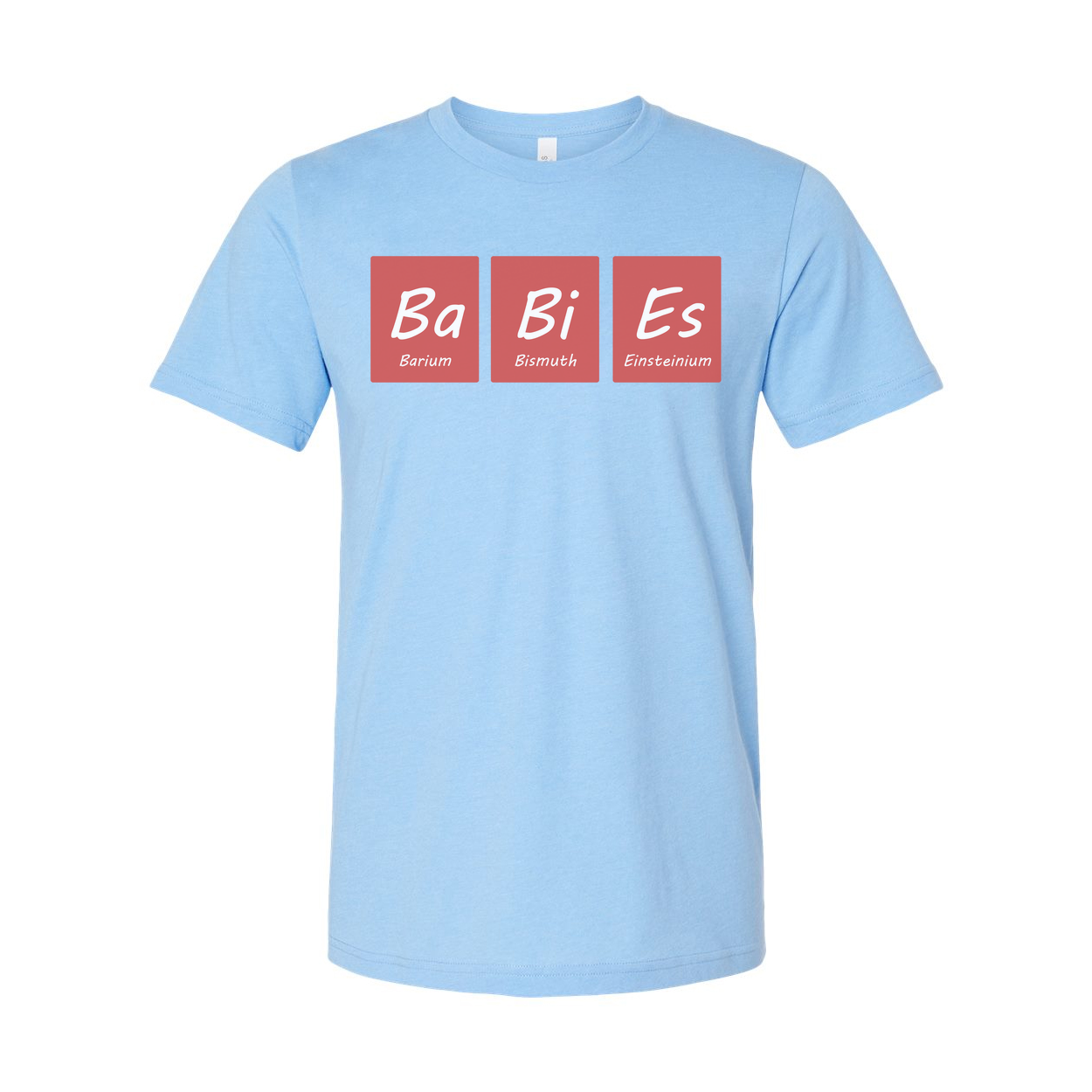 Science Themed Unisex T Shirt With Ba Bi Es Periodic Table Blocks Design For Chemistry Lovers