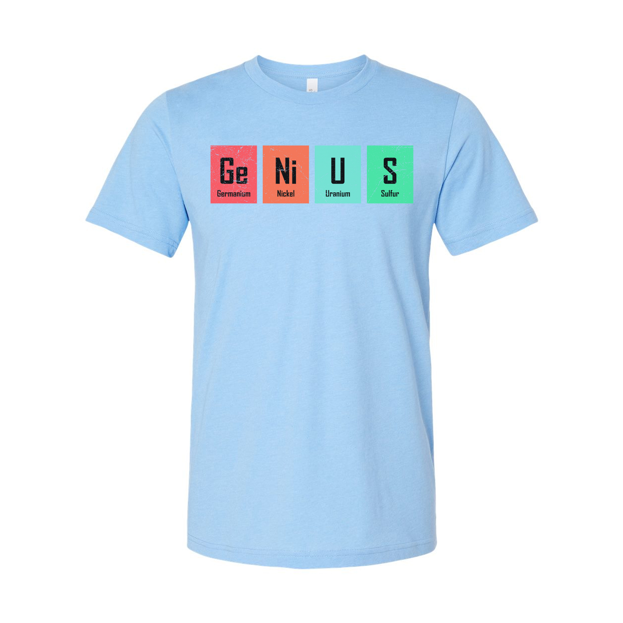 Ge Ni U S Elements Graphic T Shirt Science Themed Unisex Casual Short Sleeve Tee For Education