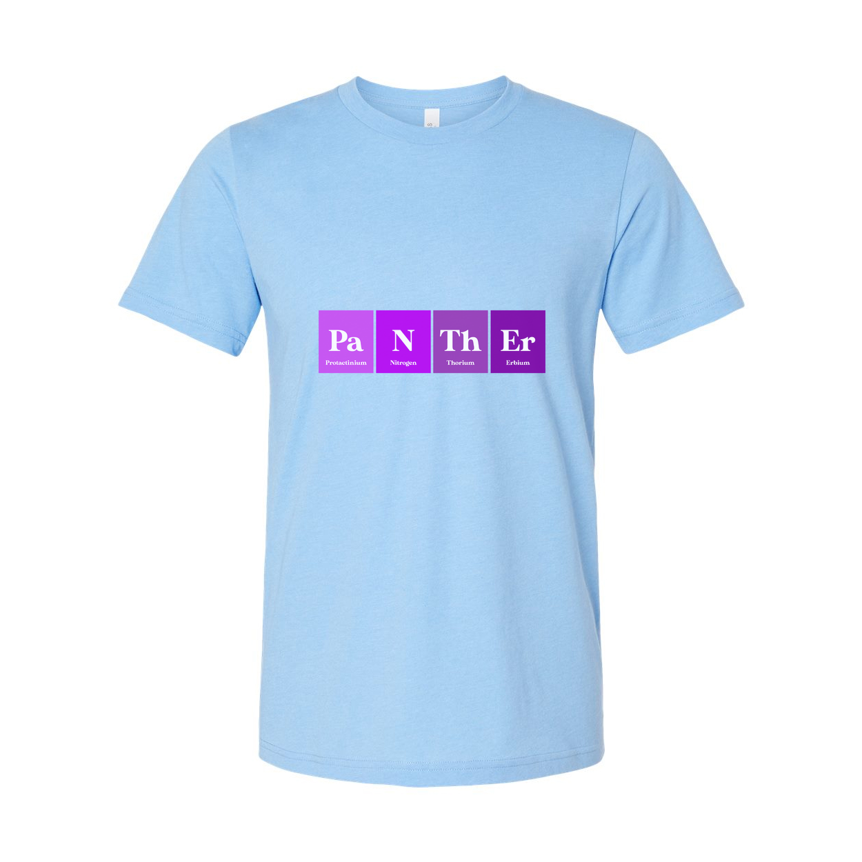 Panther Themed Periodic Table Style Graphic T Shirt For Science Lovers Unisex Tee