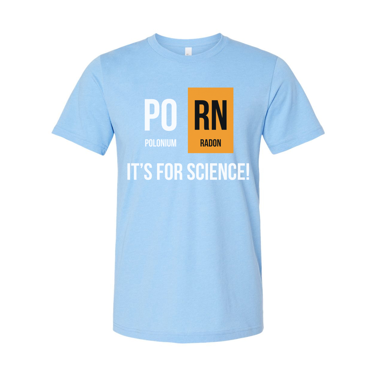 Unisex Science Themed T Shirt With Polonium Radon Element Design
