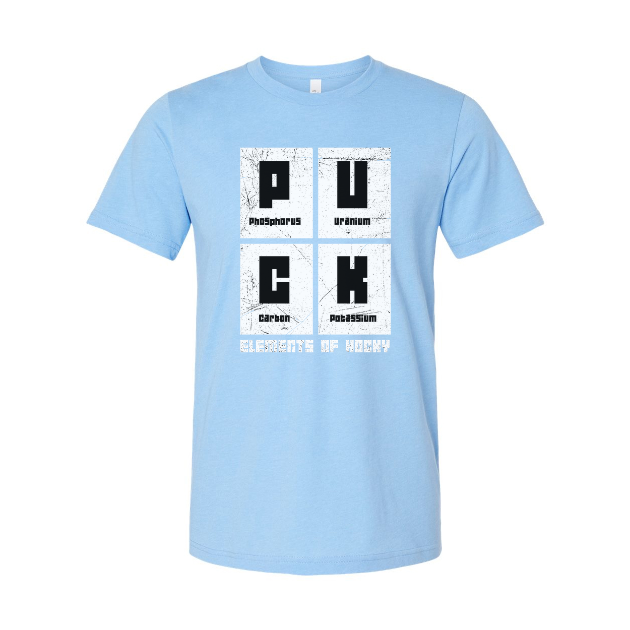 Unisex Science Themed Graphic Tee With Phosphorus Uranium Carbon Potassium Element Symbols