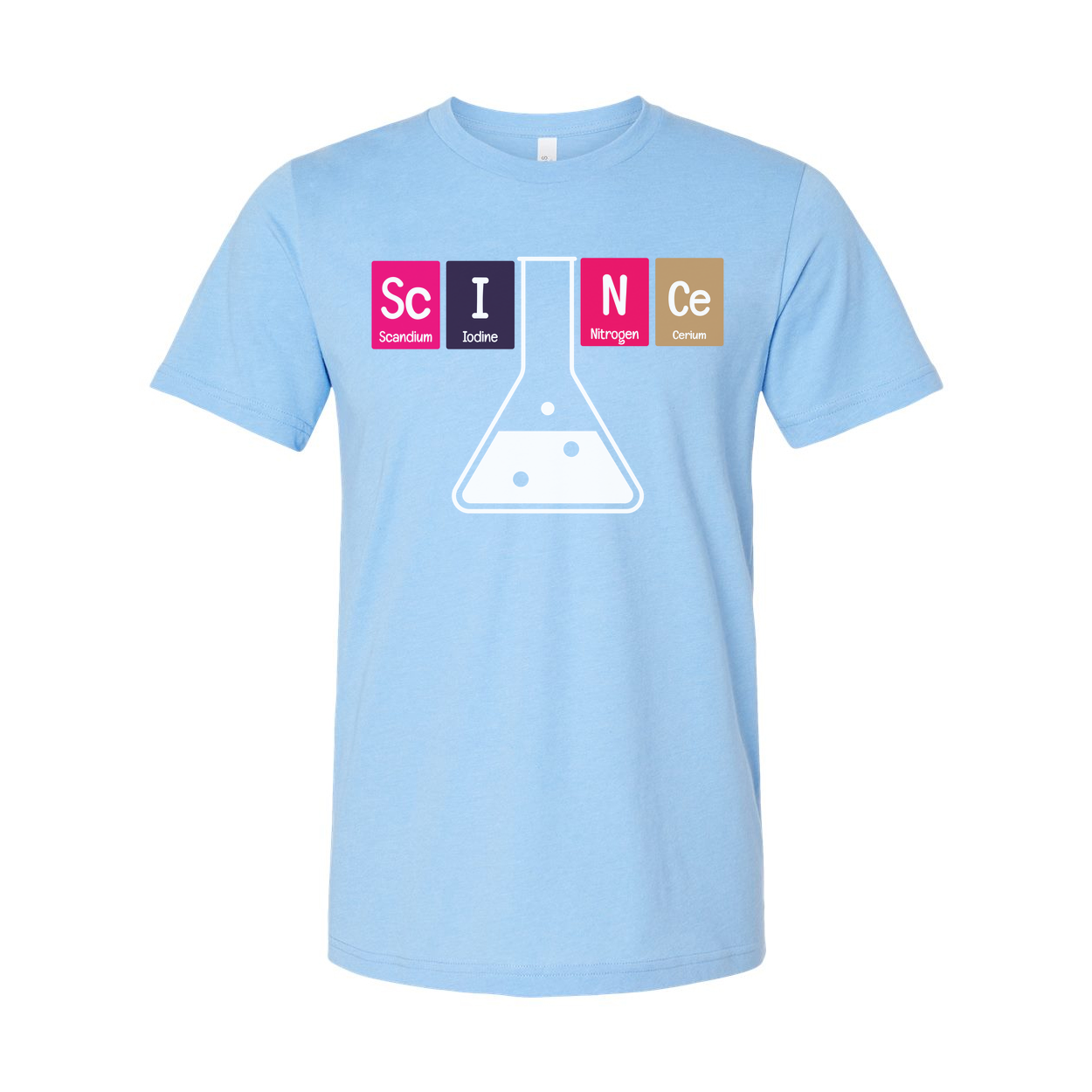 Science Themed Unisex T Shirt With Periodic Table Elements Beaker Graphic For Science Lovers