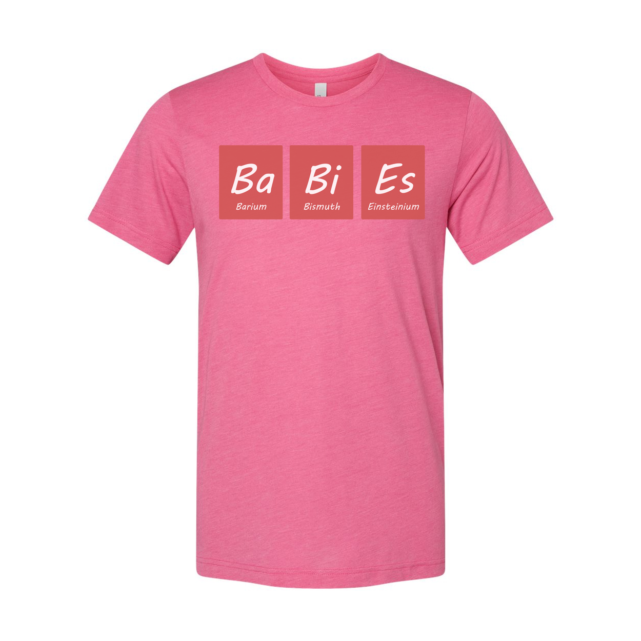 Science Themed Unisex T Shirt With Ba Bi Es Periodic Table Blocks Design For Chemistry Lovers