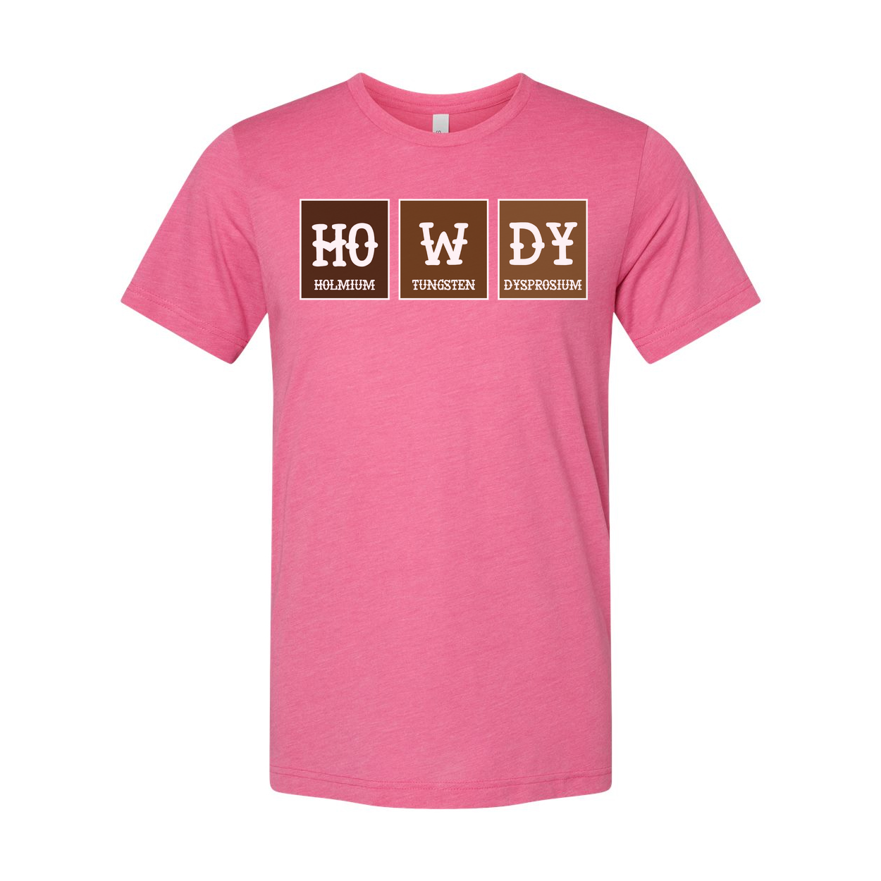 Howdy Elements T Shirt With Ho W Dy Periodic Table Blocks Chemistry Design For Science Lovers Unisex