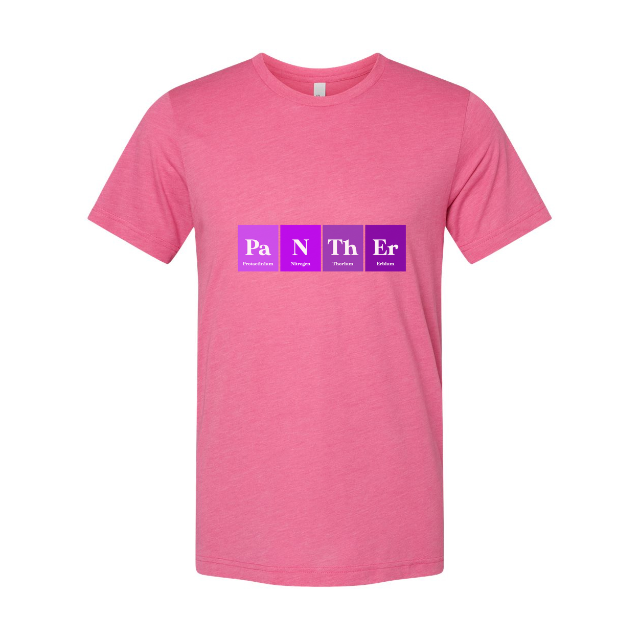 Panther Themed Periodic Table Style Graphic T Shirt For Science Lovers Unisex Tee