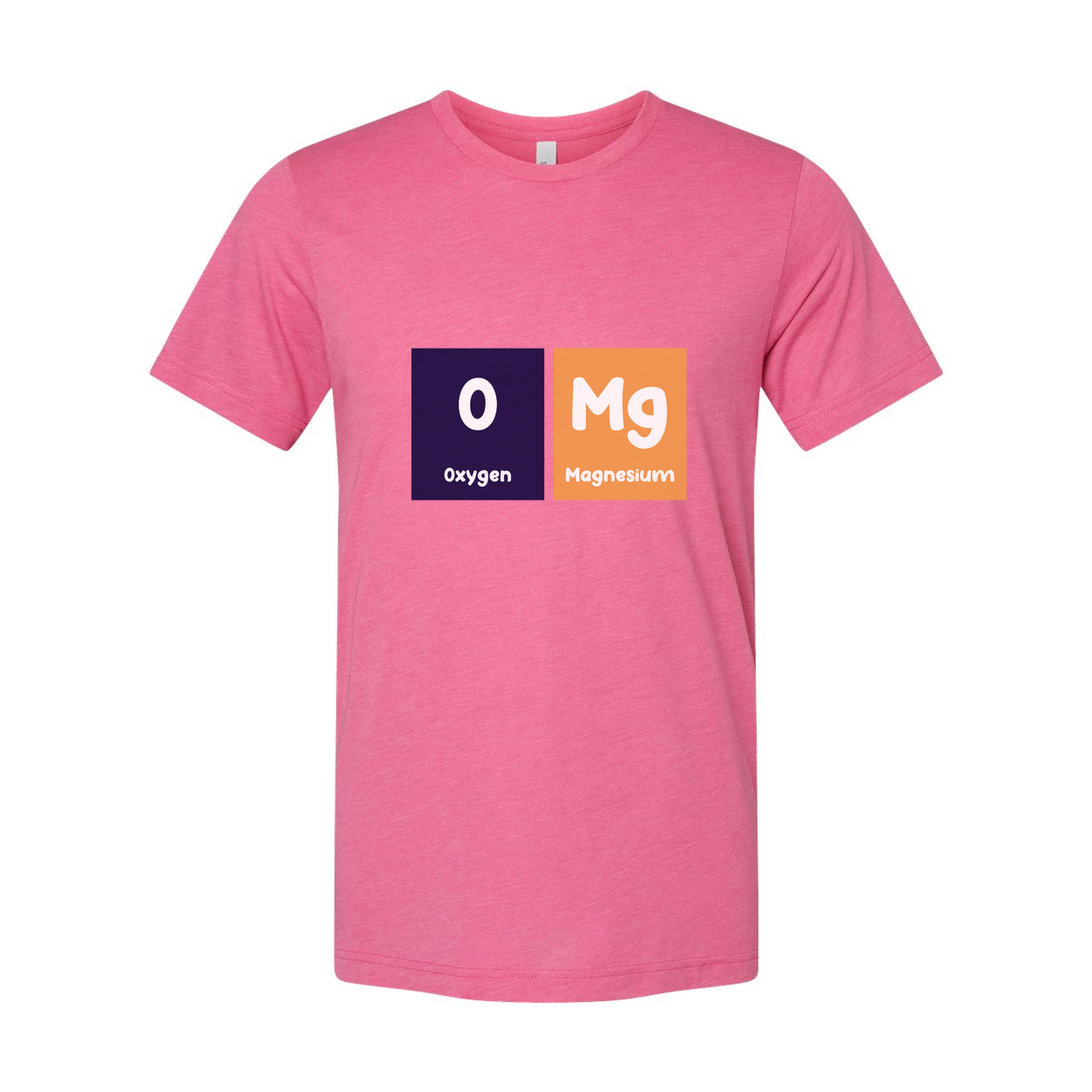 Unisex Science T Shirt With Oxygen And Magnesium Element Symbols Graphic Design Pattern
