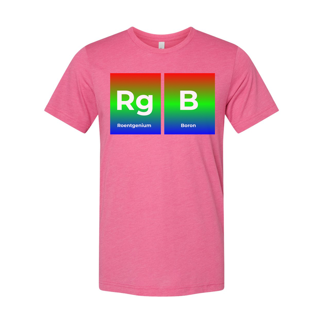 Unisex Science T Shirt With Roentgenium and Boron Element Blocks Design for Science Lovers