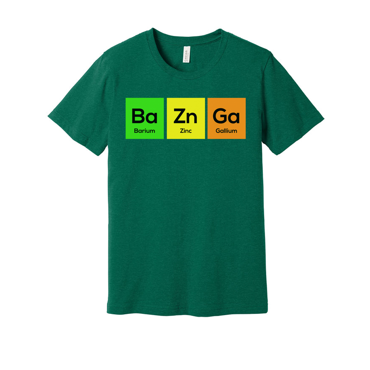 Science Themed Unisex T Shirt With Barium Zinc Gallium Element Blocks Periodic Table Inspired