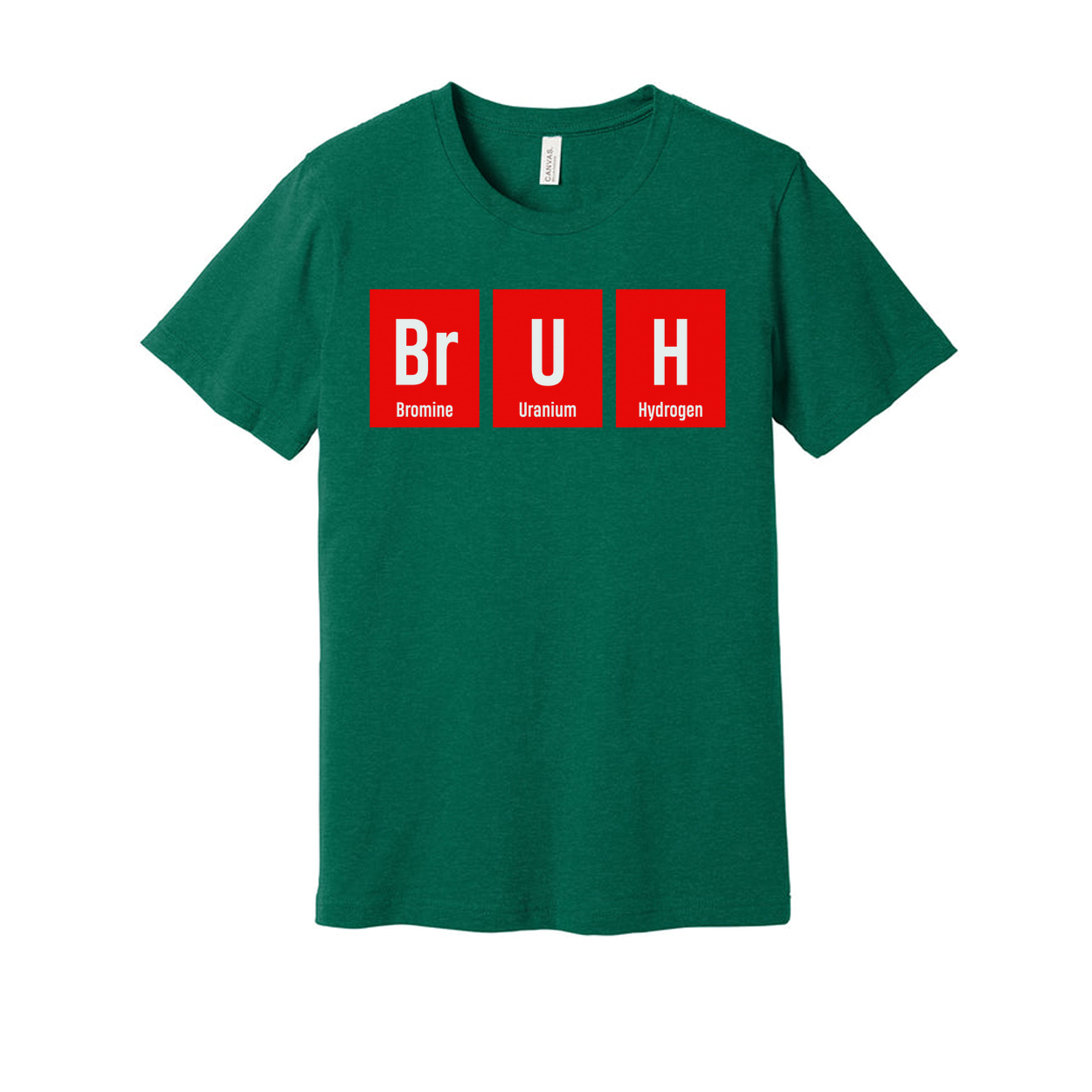 Bruh Elements Chemistry T Shirt Unisex Adults Science Themed Tee With Br U H Blocks