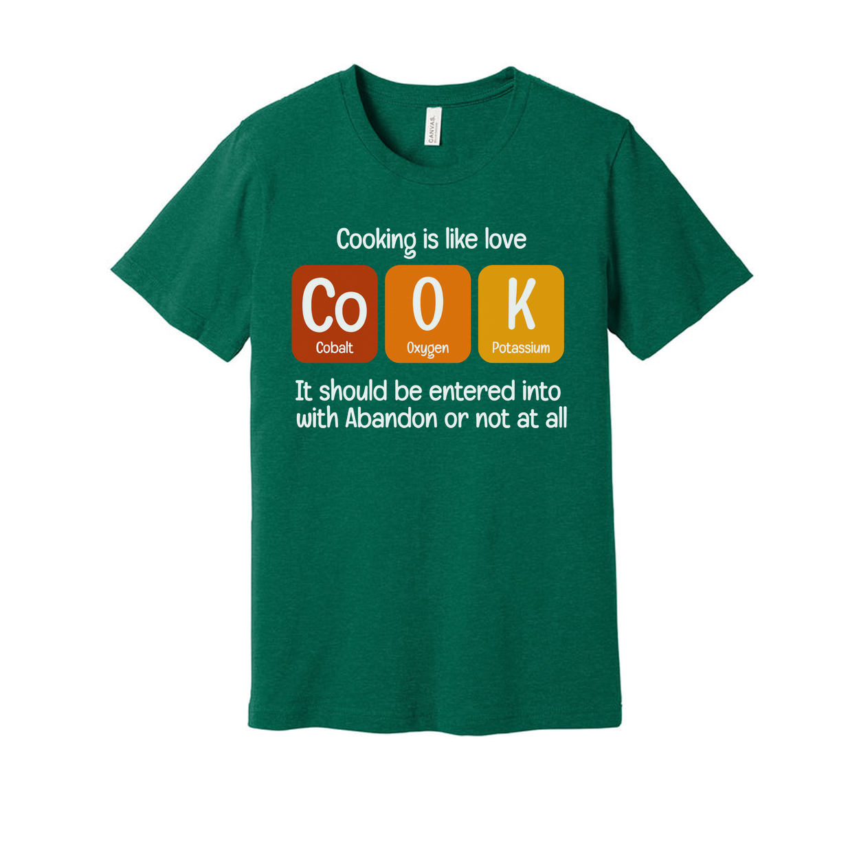 Science Themed Unisex T Shirt With Chemistry Pun About Cooking And Elements For Scientists