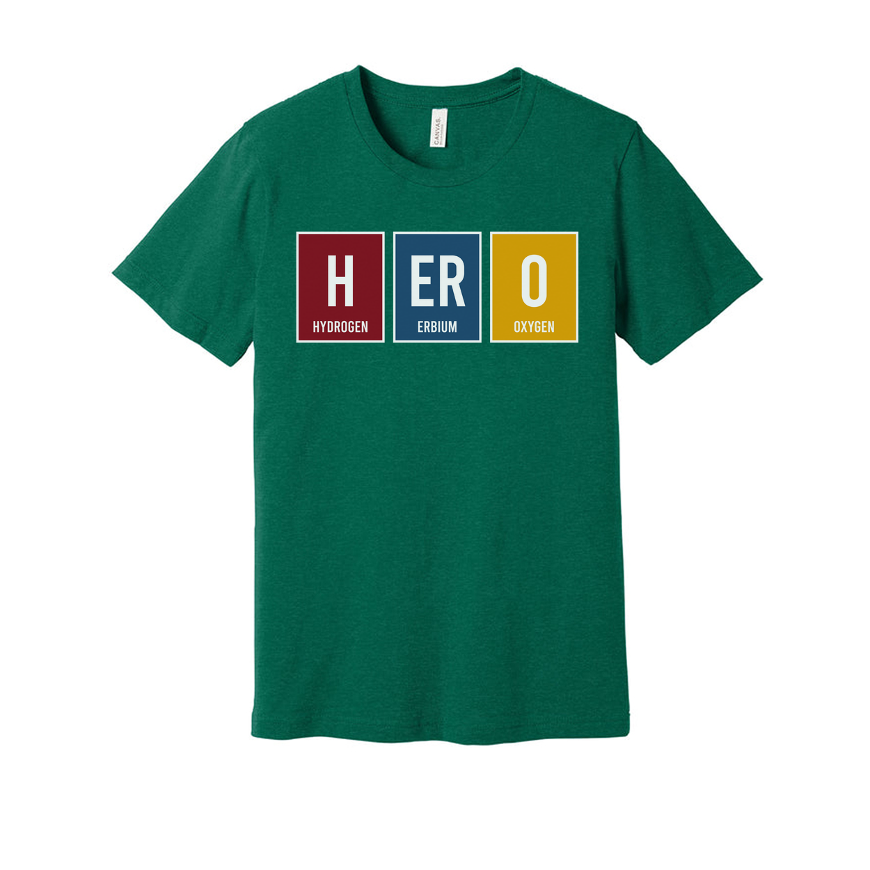 Hero Elements Chemistry Unisex T-Shirt With Hydrogen Erbium Oxygen Graphic