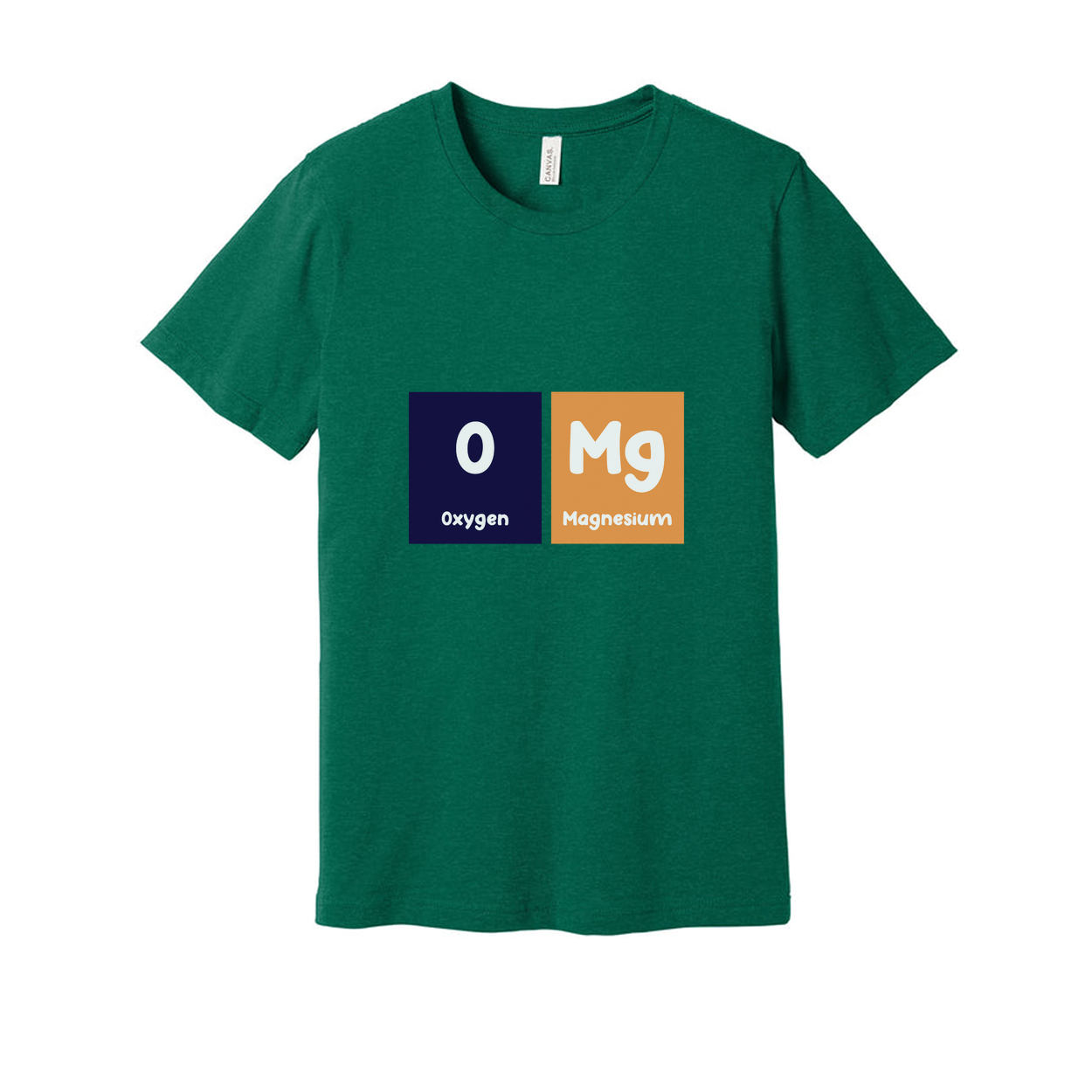 Unisex Science T Shirt With Oxygen And Magnesium Element Symbols Graphic Design Pattern