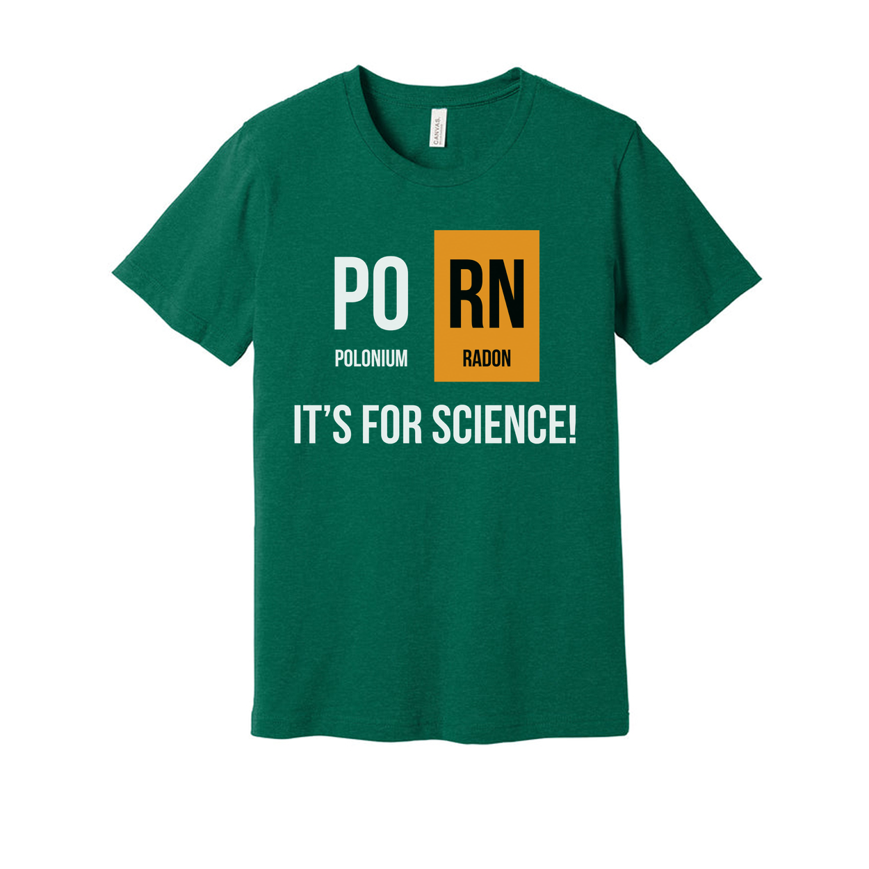 Unisex Science Themed T Shirt With Polonium Radon Element Design