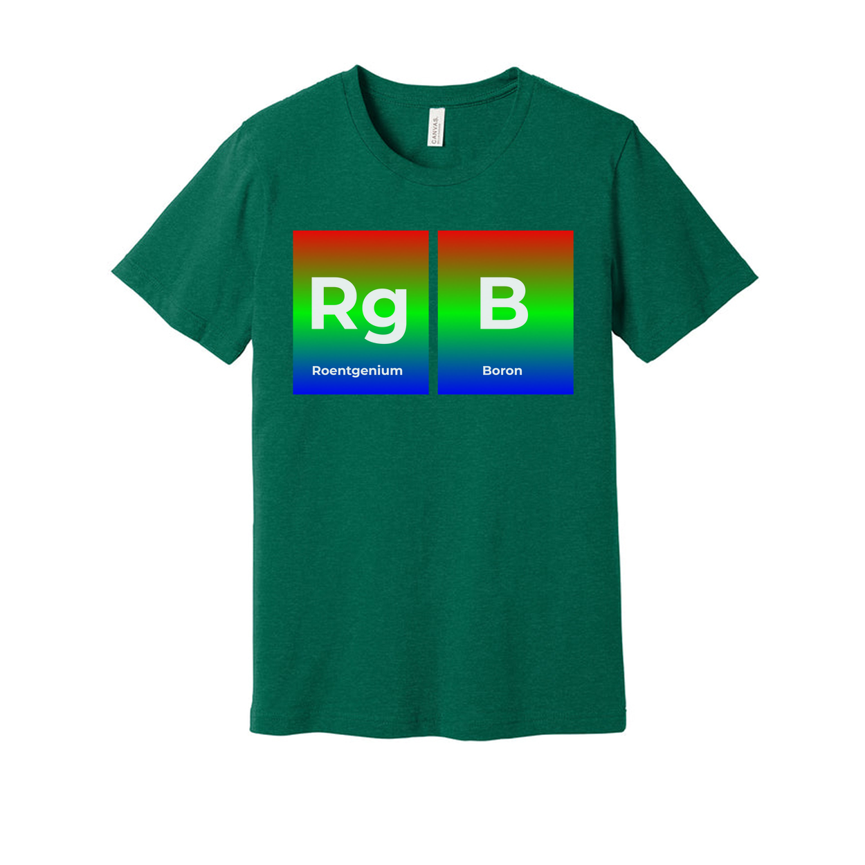 Unisex Science T Shirt With Roentgenium and Boron Element Blocks Design for Science Lovers