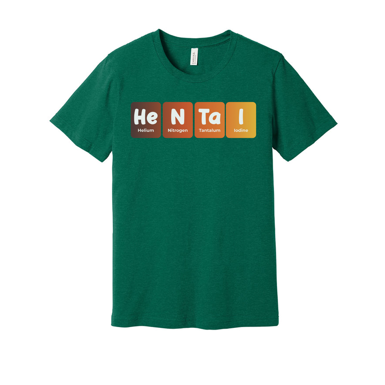 Science Themed Unisex T Shirt With Elements He N Ta I Letter Blocks Design Graphic Tee For Men And Women