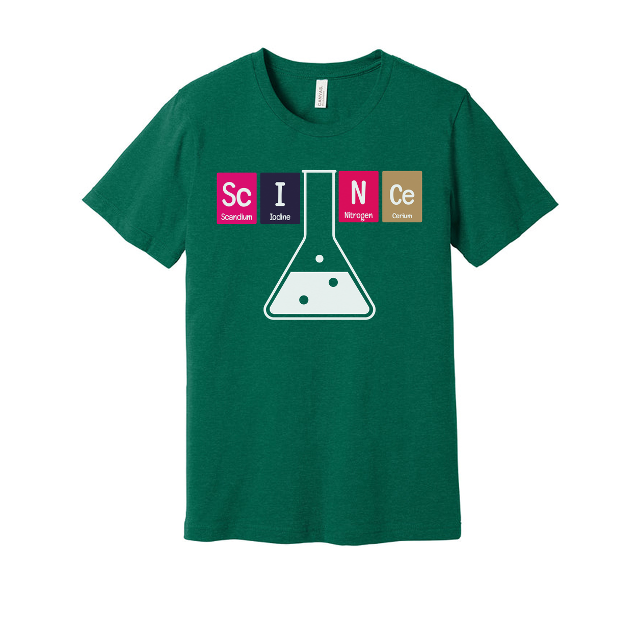 Science Themed Unisex T Shirt With Periodic Table Elements Beaker Graphic For Science Lovers