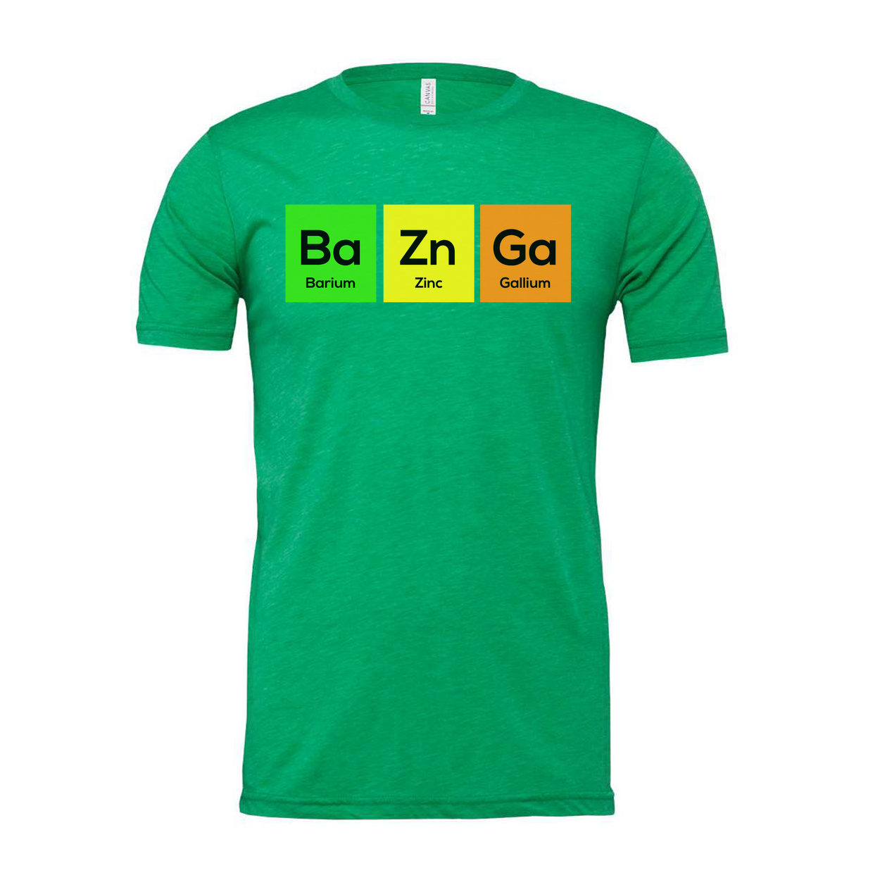Science Themed Unisex T Shirt With Barium Zinc Gallium Element Blocks Periodic Table Inspired