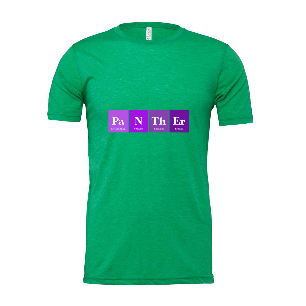 Panther Themed Periodic Table Style Graphic T Shirt For Science Lovers Unisex Tee