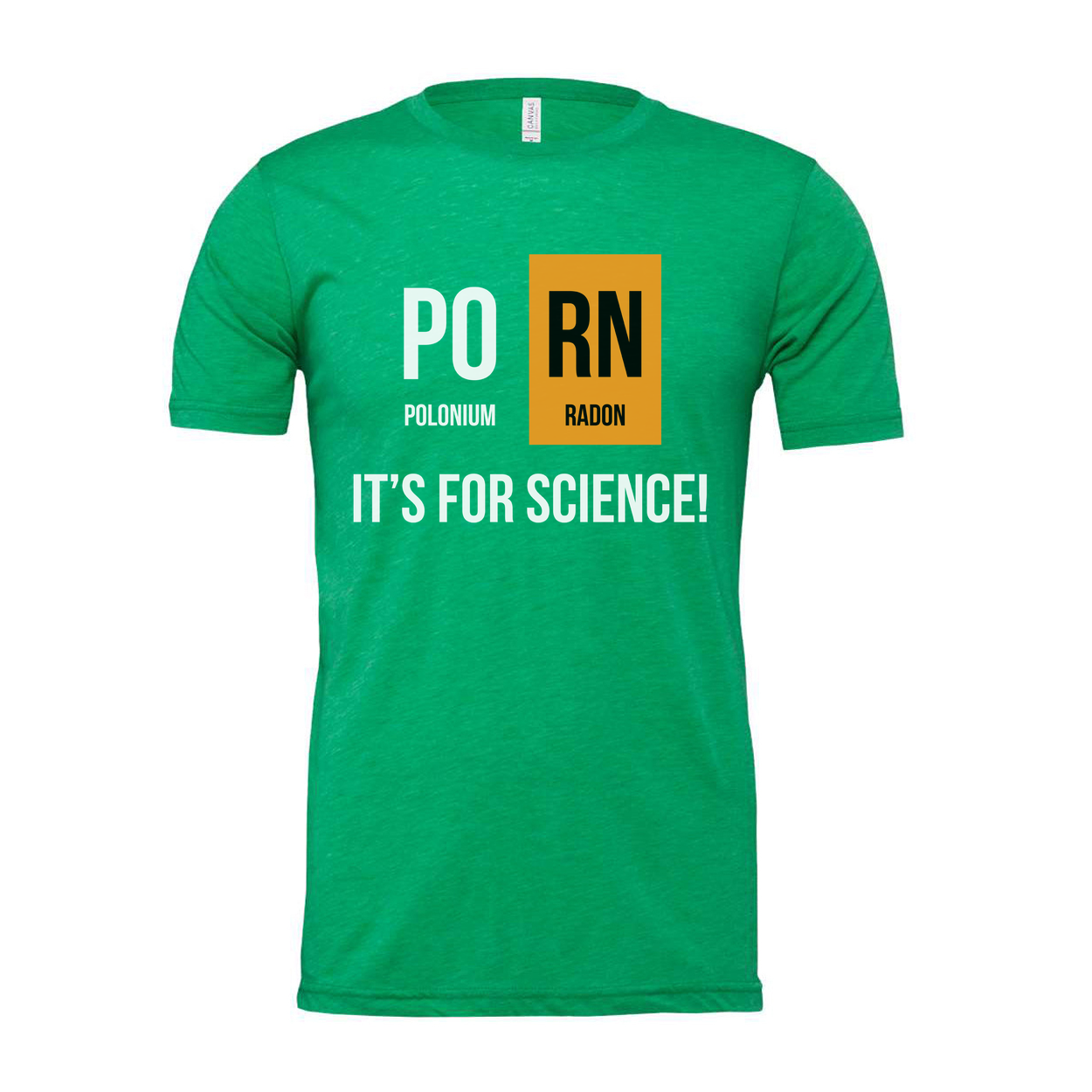 Unisex Science Themed T Shirt With Polonium Radon Element Design