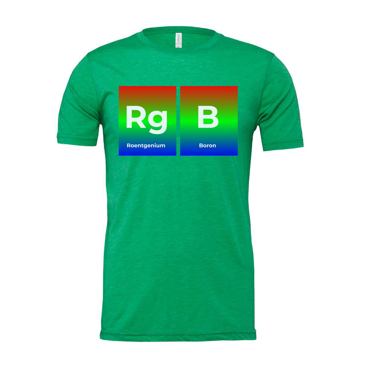 Unisex Science T Shirt With Roentgenium and Boron Element Blocks Design for Science Lovers