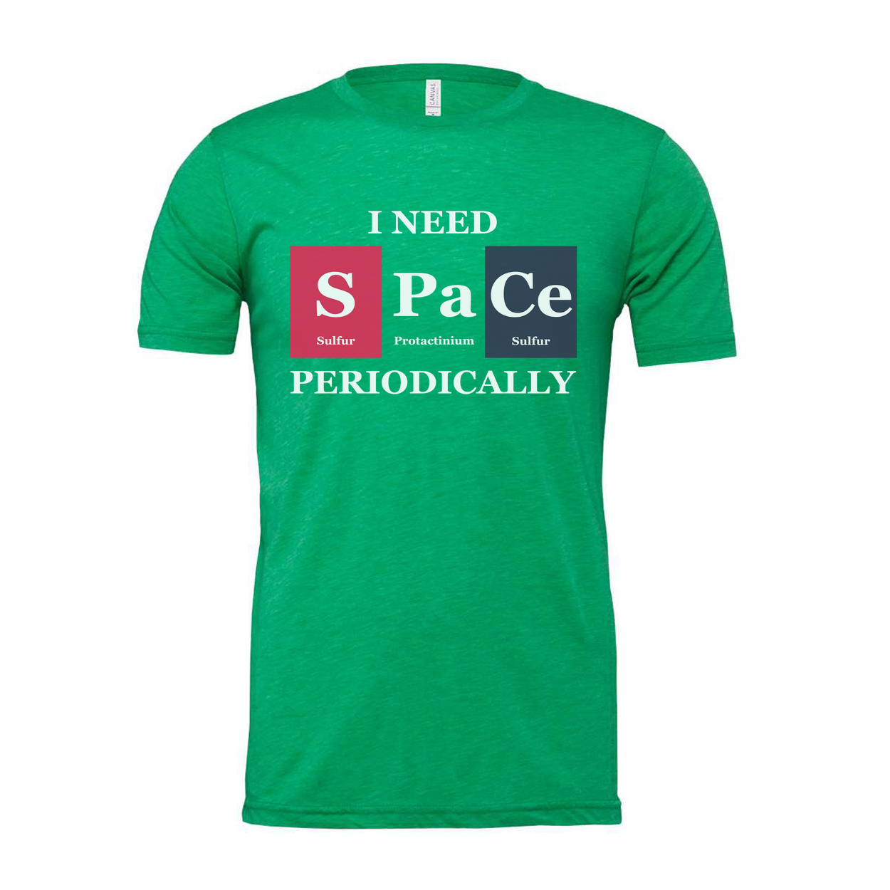Science Themed Unisex T Shirt With Periodic Table Design And Space Word Play Art
