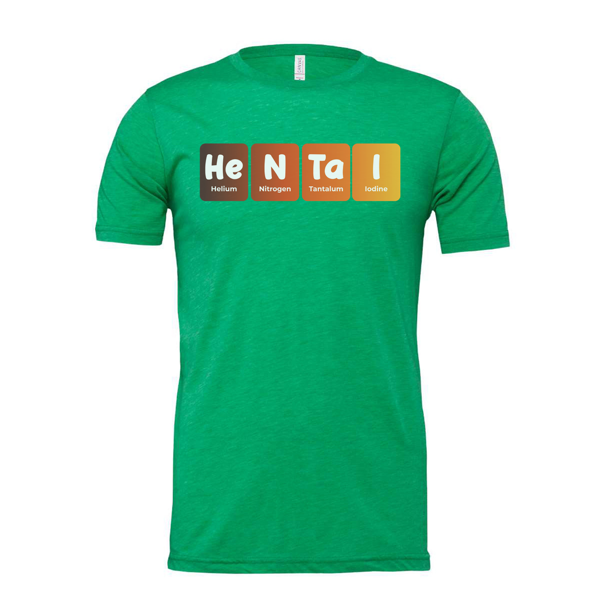 Science Themed Unisex T Shirt With Elements He N Ta I Letter Blocks Design Graphic Tee For Men And Women