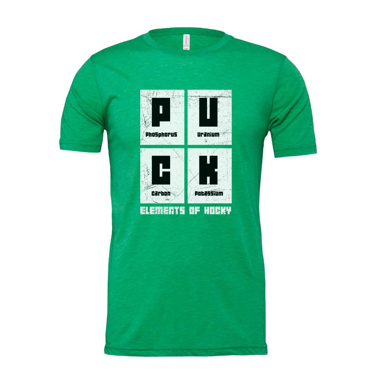 Unisex Science Themed Graphic Tee With Phosphorus Uranium Carbon Potassium Element Symbols