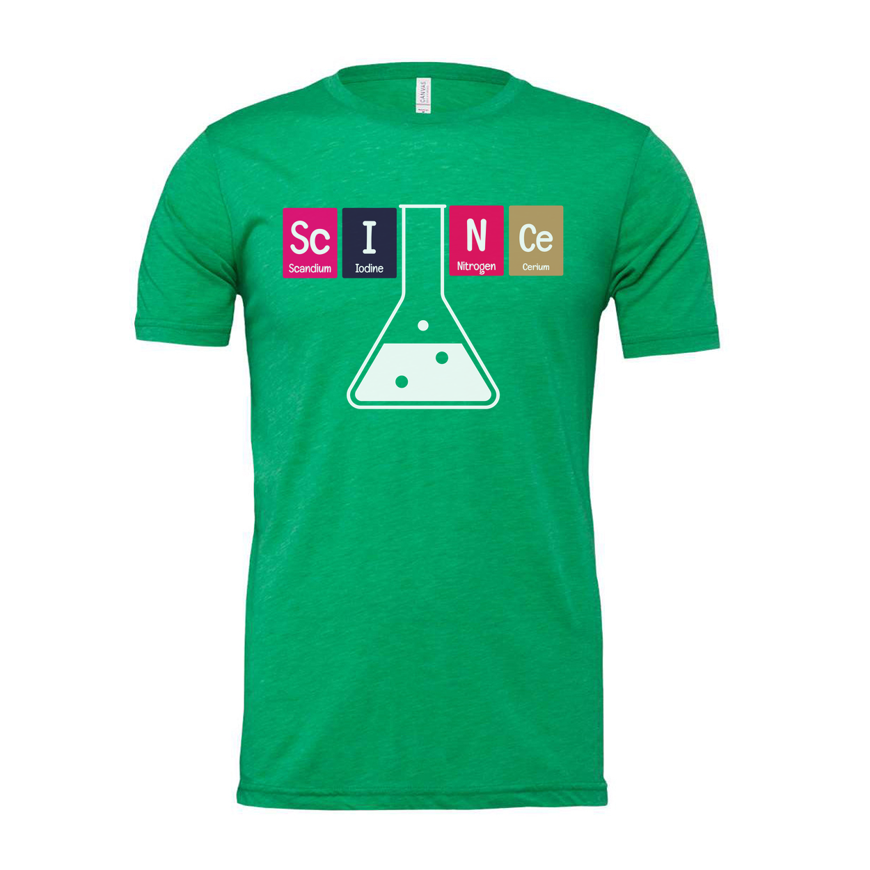 Science Themed Unisex T Shirt With Periodic Table Elements Beaker Graphic For Science Lovers