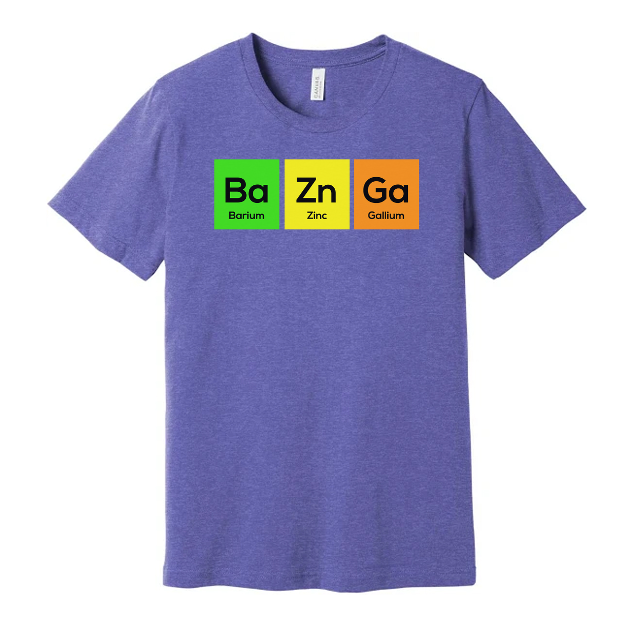 Science Themed Unisex T Shirt With Barium Zinc Gallium Element Blocks Periodic Table Inspired