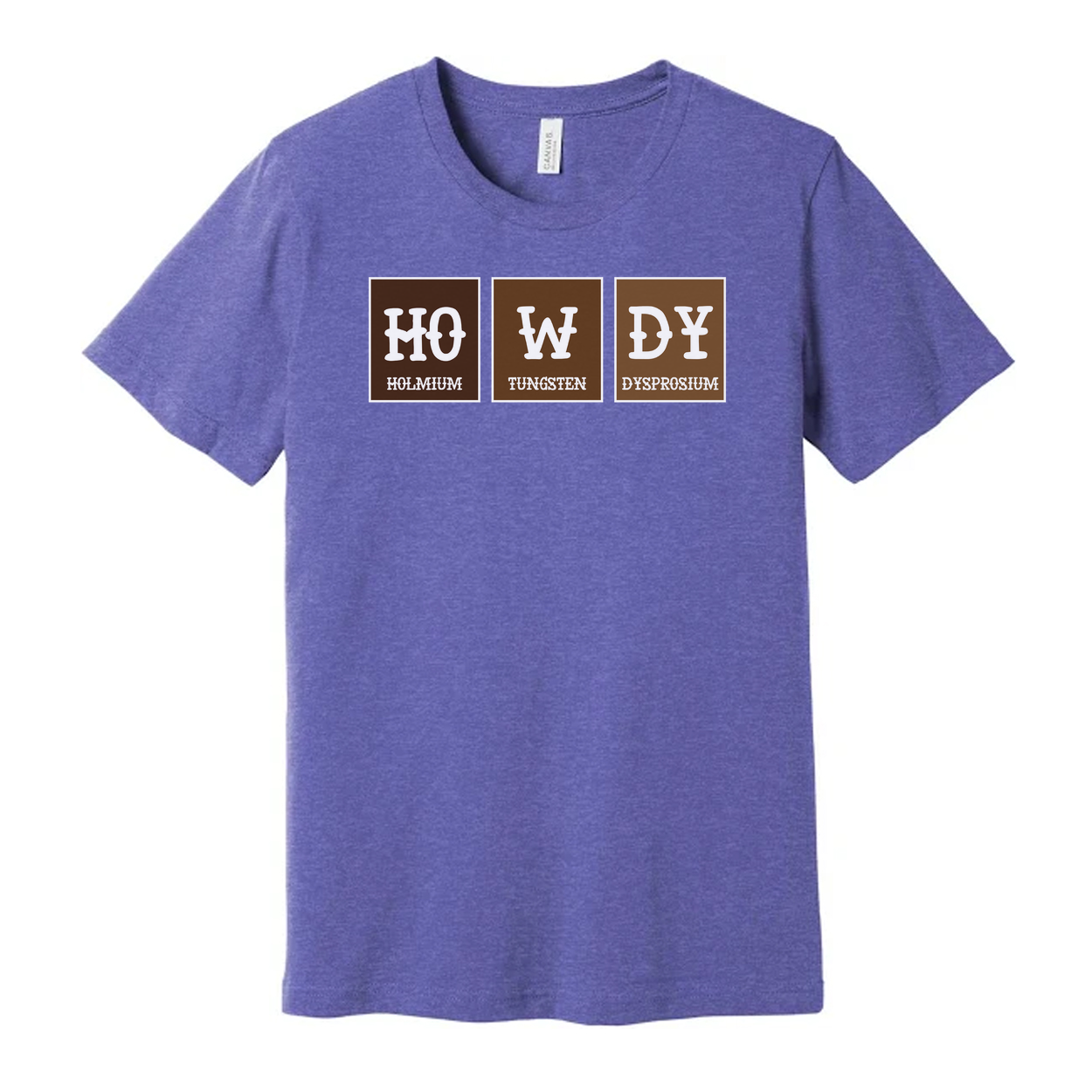 Howdy Elements T Shirt With Ho W Dy Periodic Table Blocks Chemistry Design For Science Lovers Unisex