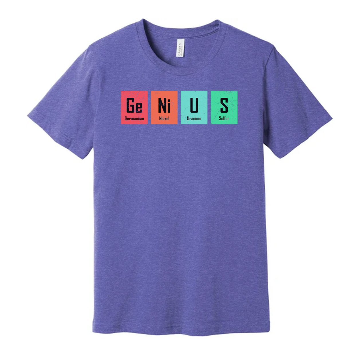 Ge Ni U S Elements Graphic T Shirt Science Themed Unisex Casual Short Sleeve Tee For Education