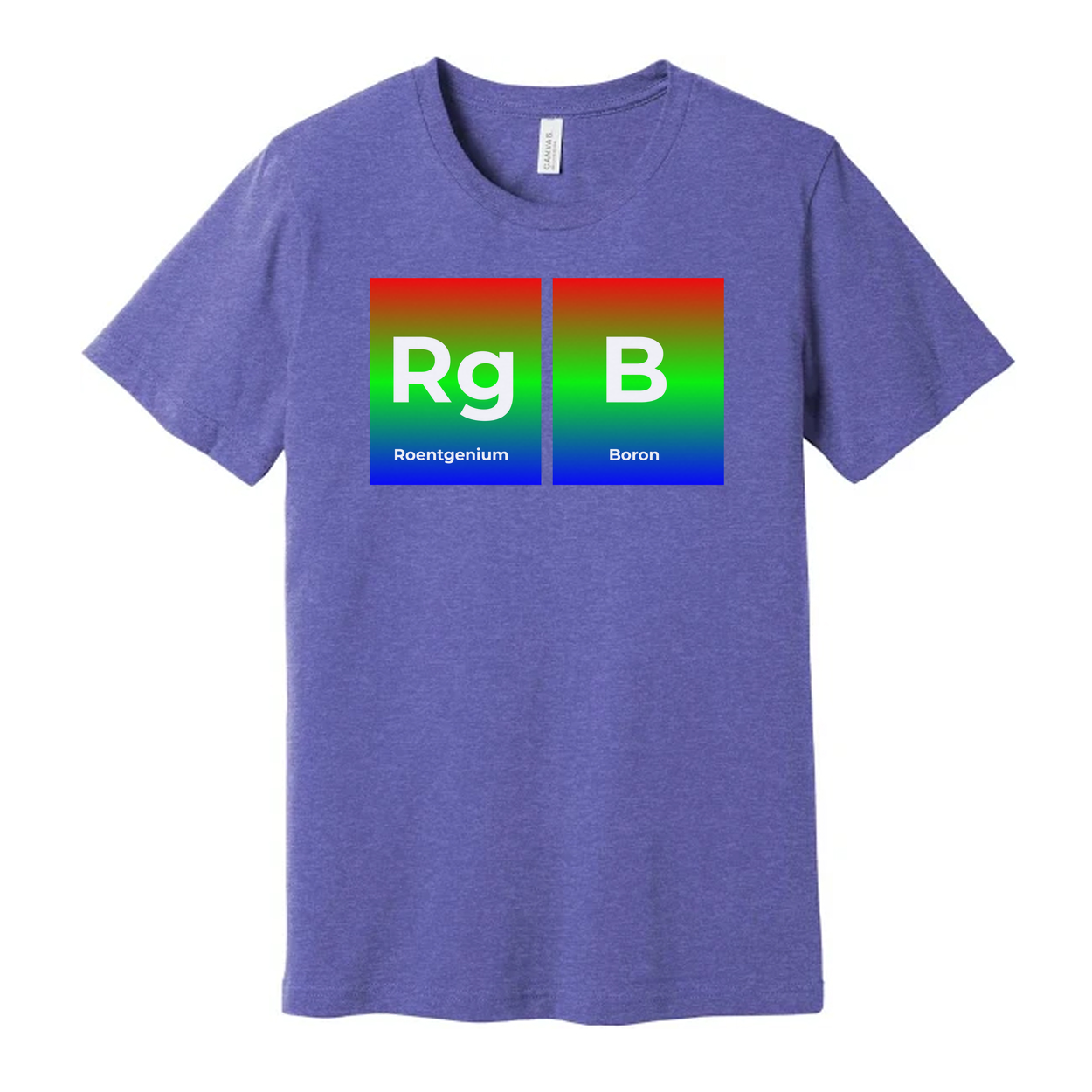 Unisex Science T Shirt With Roentgenium and Boron Element Blocks Design for Science Lovers