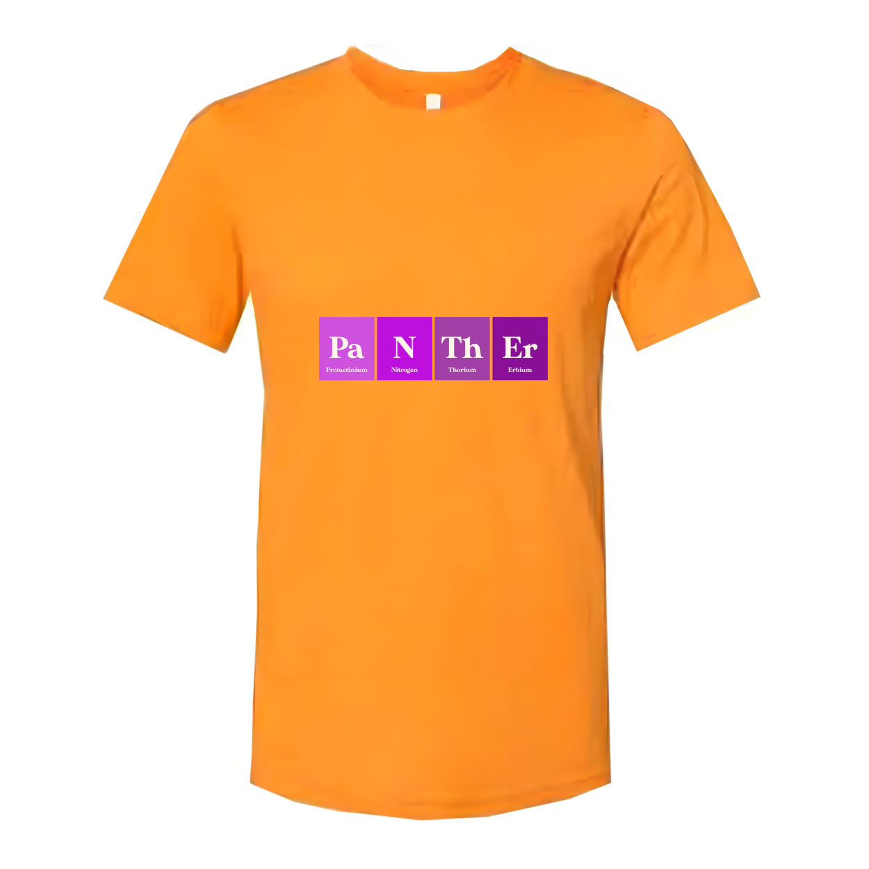 Panther Themed Periodic Table Style Graphic T Shirt For Science Lovers Unisex Tee