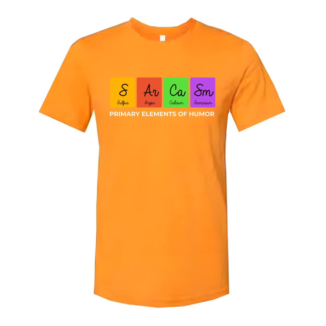 Unisex Science T Shirt With Primary Elements Of Humor Graphic Featuring The Periodic Table