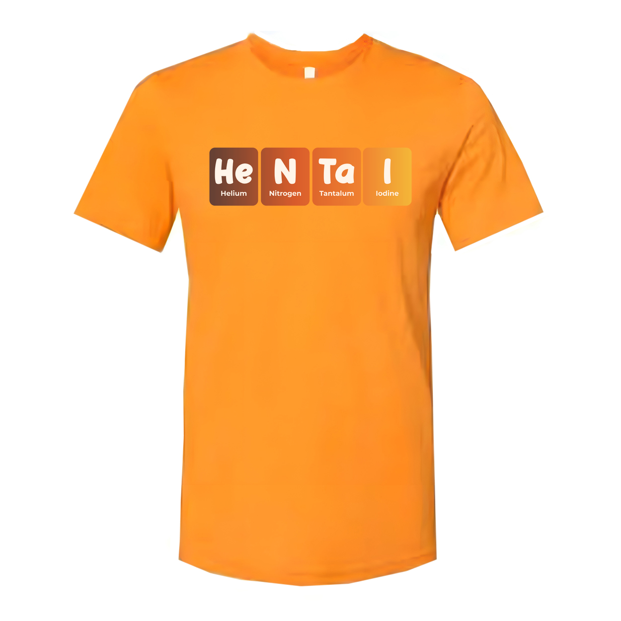 Science Themed Unisex T Shirt With Elements He N Ta I Letter Blocks Design Graphic Tee For Men And Women