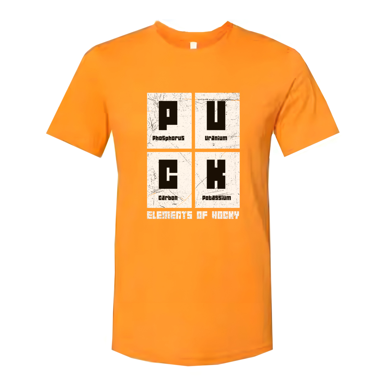 Unisex Science Themed Graphic Tee With Phosphorus Uranium Carbon Potassium Element Symbols