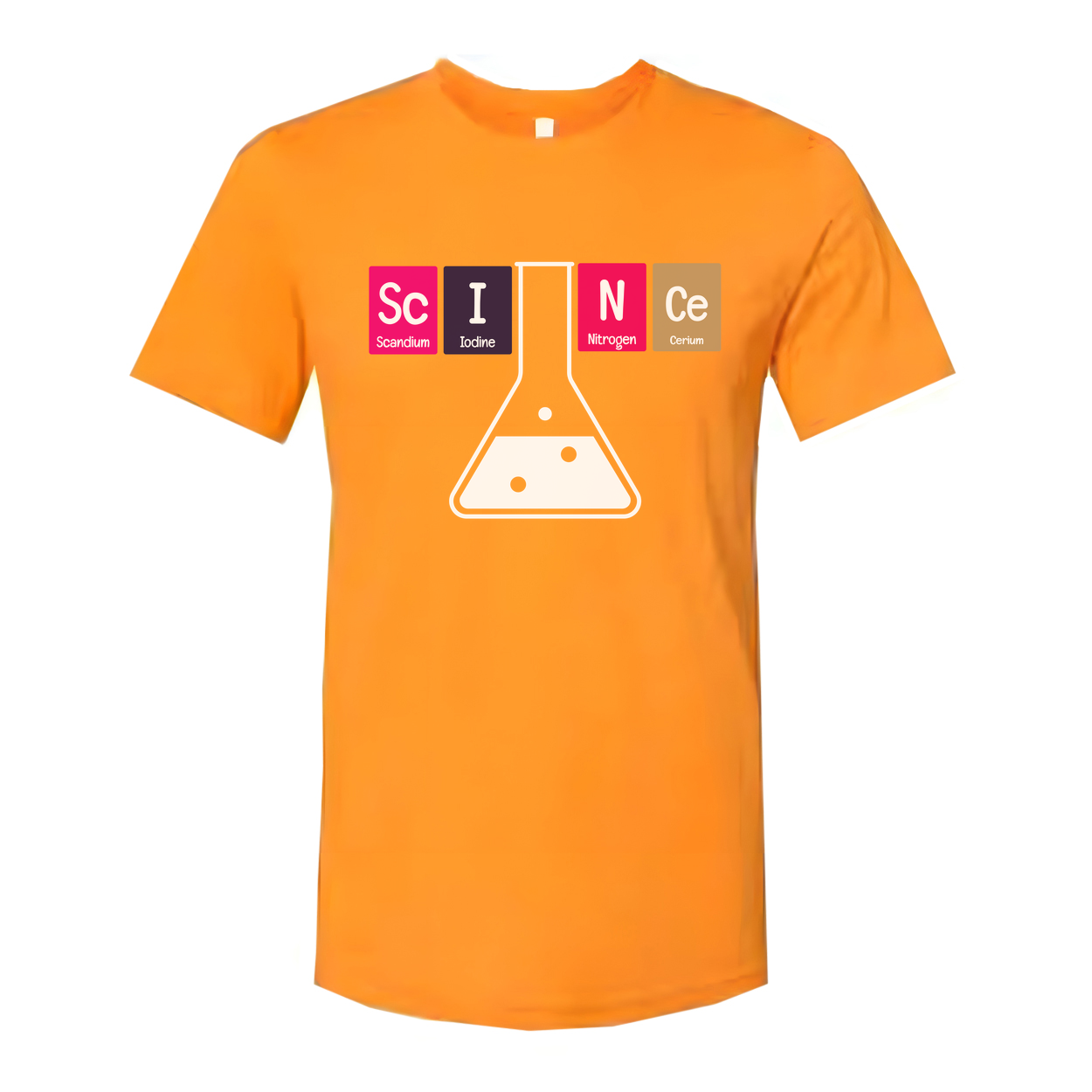 Science Themed Unisex T Shirt With Periodic Table Elements Beaker Graphic For Science Lovers