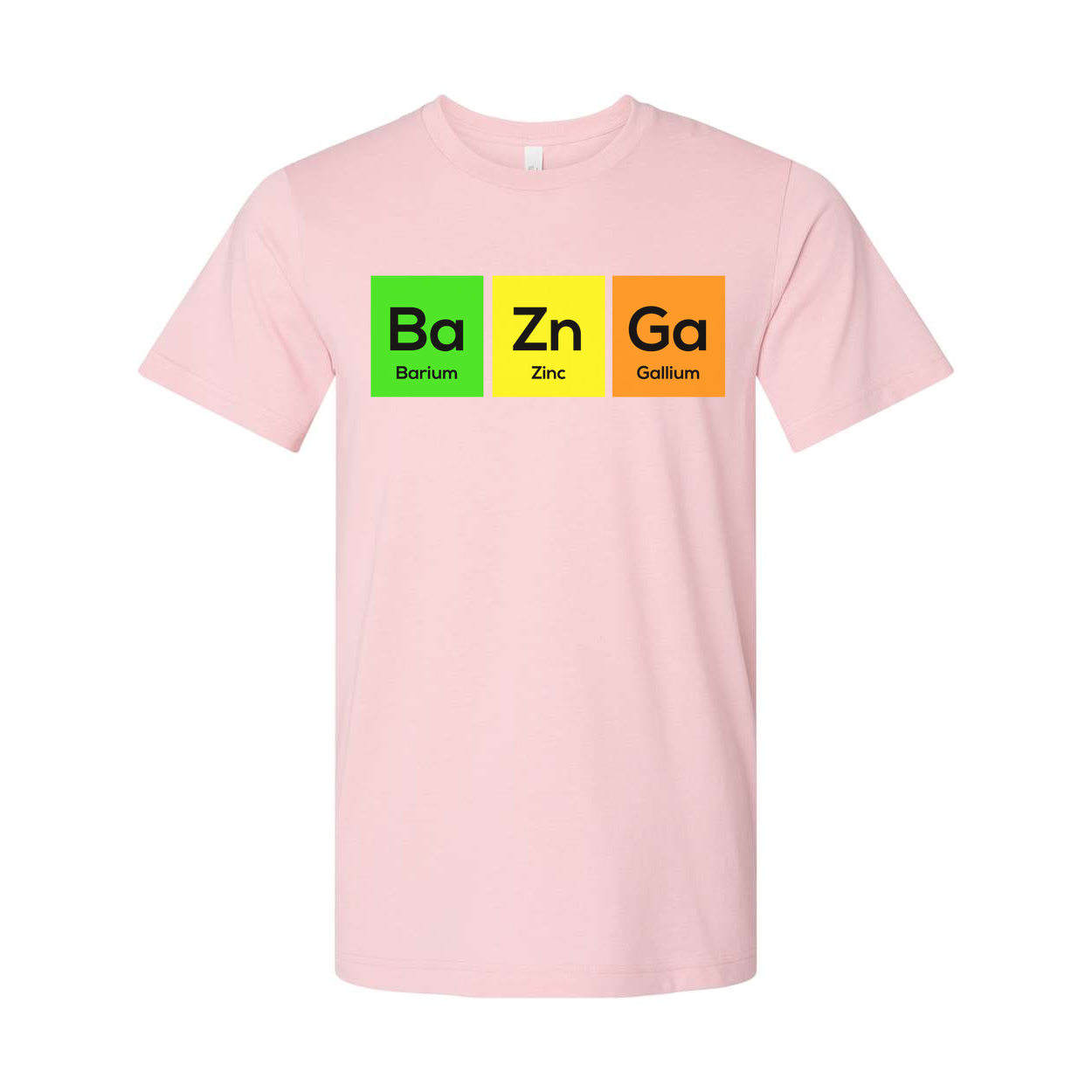 Science Themed Unisex T Shirt With Barium Zinc Gallium Element Blocks Periodic Table Inspired