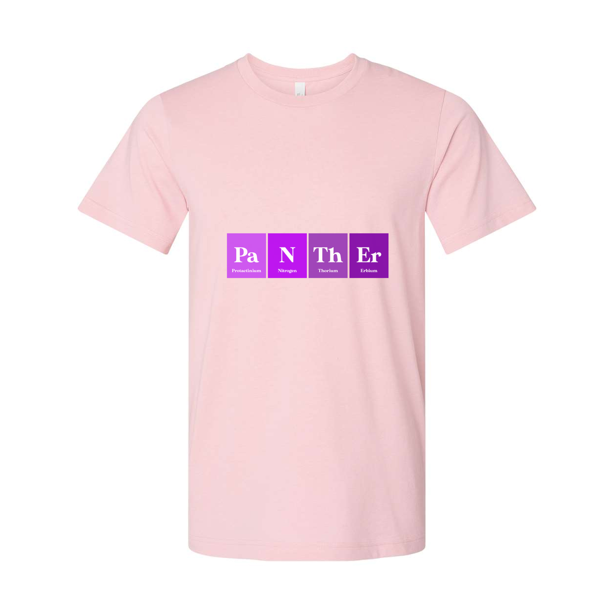 Panther Themed Periodic Table Style Graphic T Shirt For Science Lovers Unisex Tee