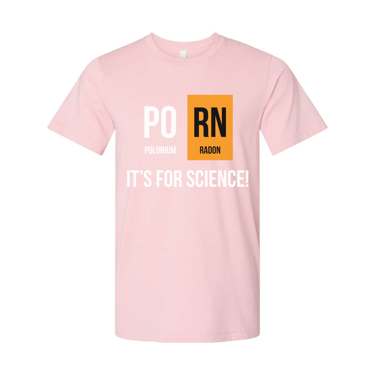 Unisex Science Themed T Shirt With Polonium Radon Element Design